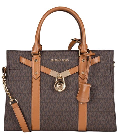 michael kors hamilton signature tasche gross|Hamilton Large Leather Satchel .